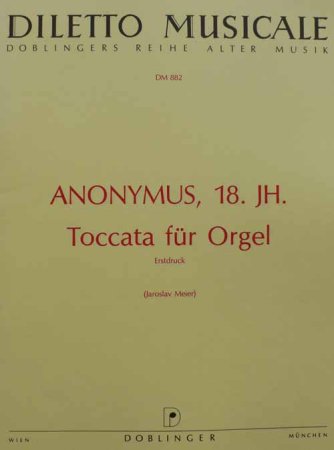 Anonymus Toccata 18 Jh. Orgel Noten