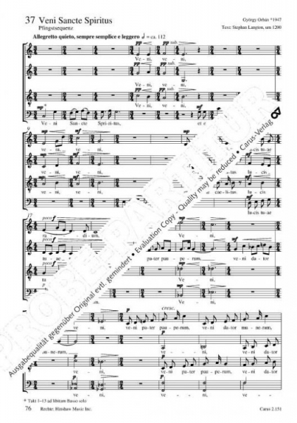 Musica Sacra Hungarica - geistliche Chormusik aus Ungarn